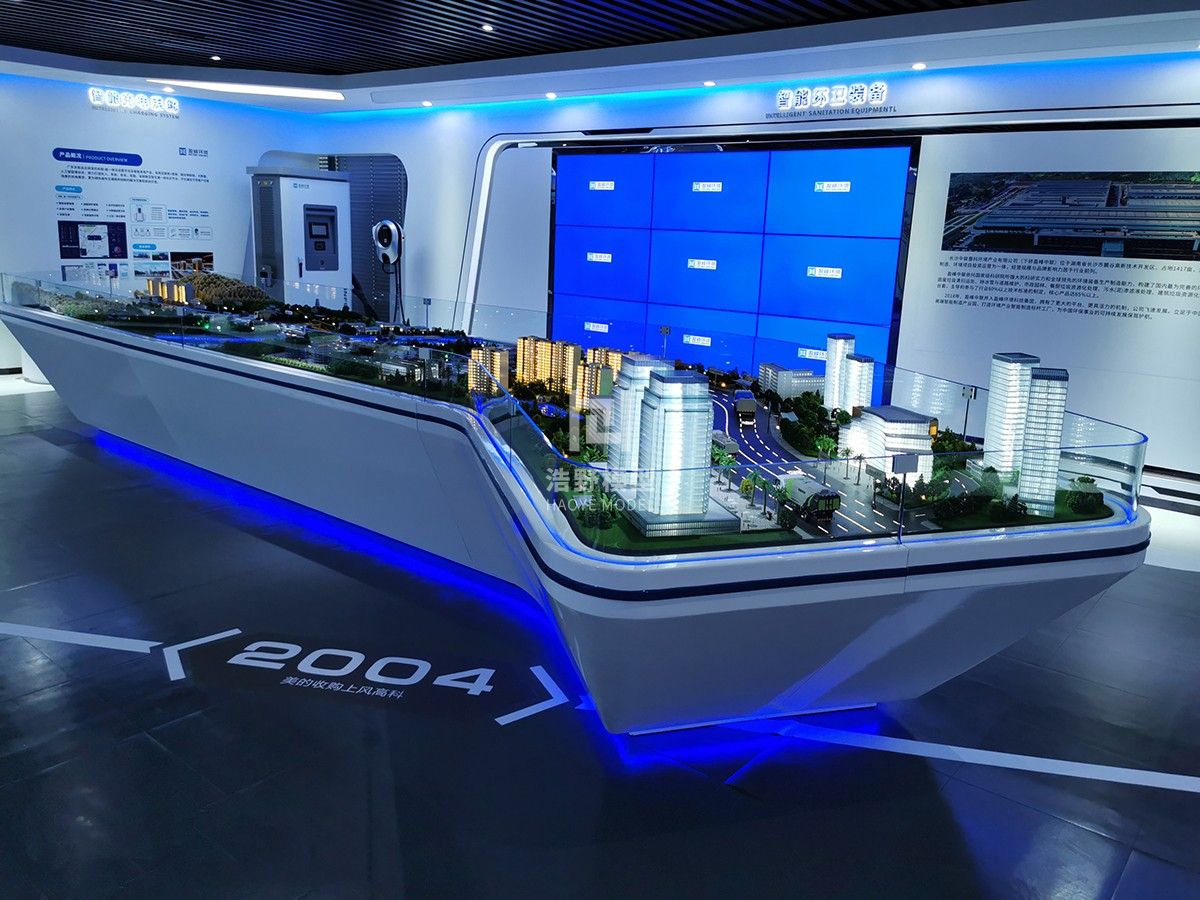 盈峰环境顺德总部展厅模型